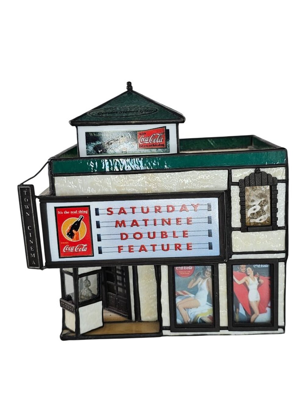 Forma Vitrum Coca Cola Town Cinema Stained Glass 1930s Collectible By Bill Job